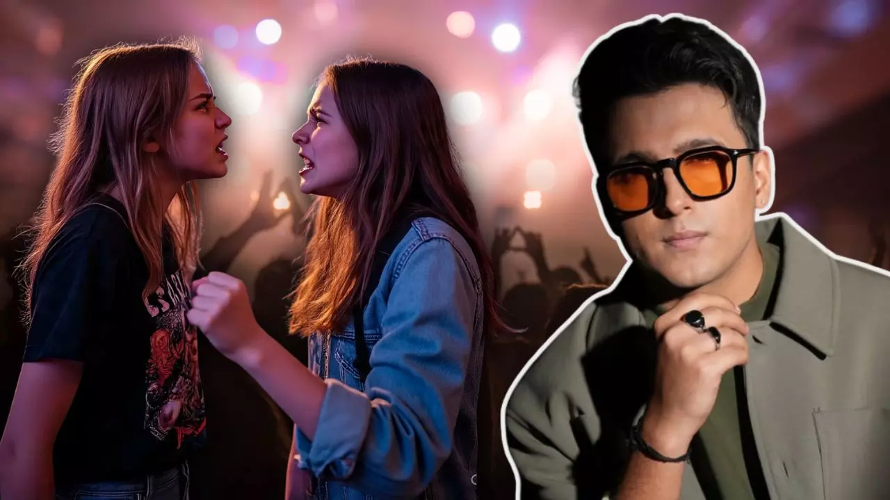 साहिबा फेम सिंगर Aditya Rikhari के कॉन्सर्ट में दो लड़कियों में भिड़ंत, नोचे एक दूसरे के बाल | Video Viral