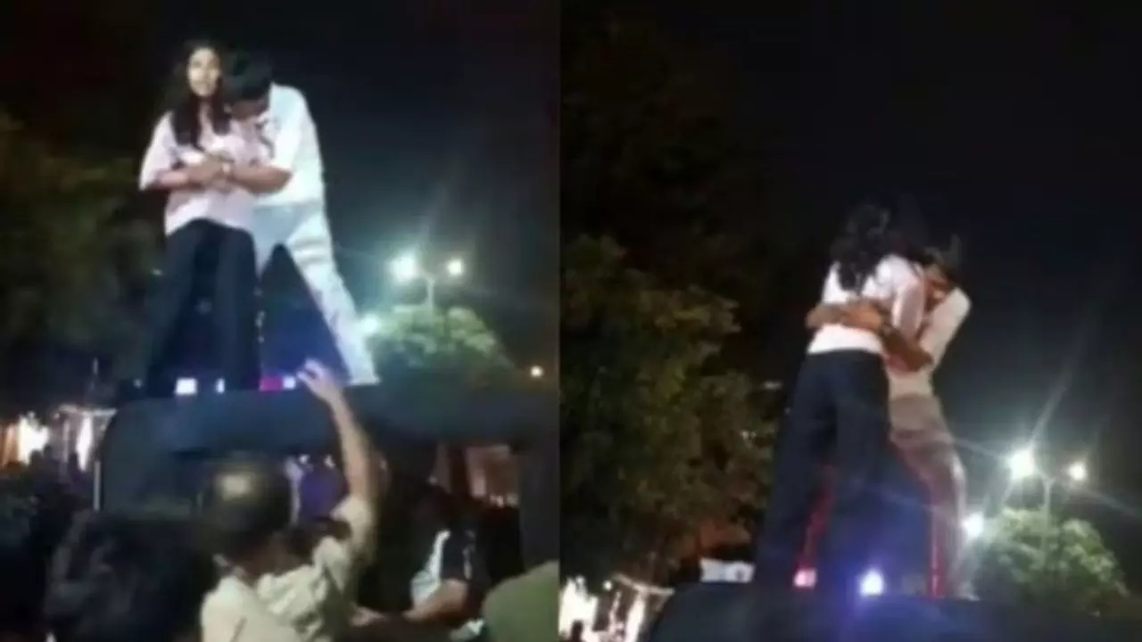 नाबालिग लड़की को घर से भगाकर लाया युवक, फिर पुलिस की जीप पर चढ़कर यूं काटा बवाल, Video Viral