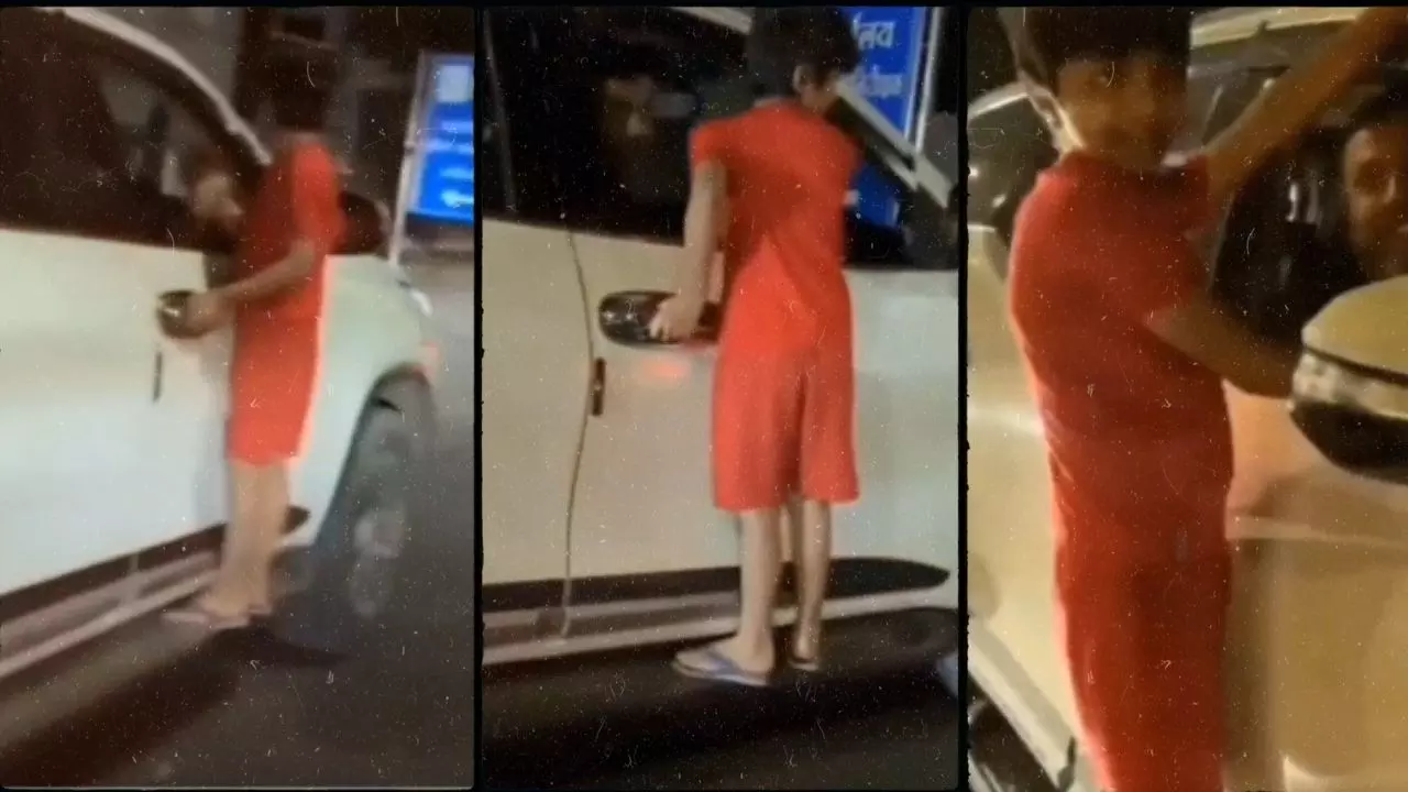 पिता पर चढ़ा REEL का खुमार! फेमस होने के लिए 9 साल के बेटे को कार की गेट पर लटकाया | VIDEO