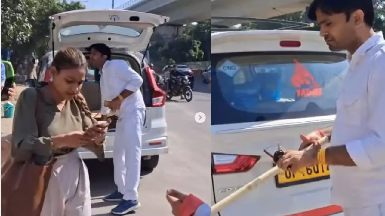 तू स**ली, तेरी जैसी मेरे पास 10 हैं... रूट बदलने पर भड़का ड्राइवर, गाड़ी रोक पाइप निकालकर दी मारने की धमकी, VIDEO वायरल