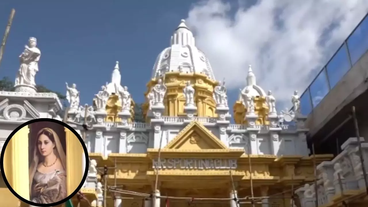 पंडाल दुर्गा पूजा का, थीम वेटिकन सिटी की; रांची में आयोजकों और VHP में बवाल