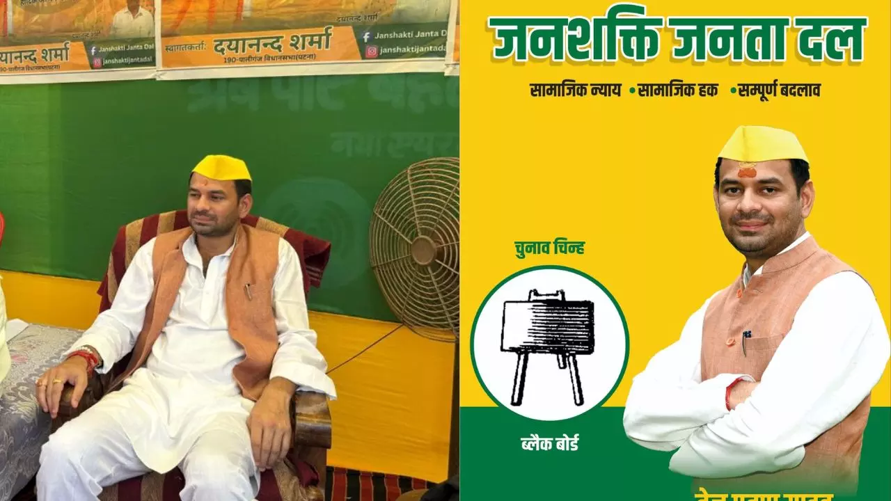 लालू के लाल तेज प्रताप यादव ने बनाई नई पार्टी, पोस्टर जारी कर बताया चुनाव चिन्ह; क्या RJD को देंगे चुनौती? लालू के लाल तेज प्रताप यादव ने बनाई नई पार्टी, पोस्टर जारी कर बताया चुनाव चिन्ह; क्या RJD को देंगे चुनौती?