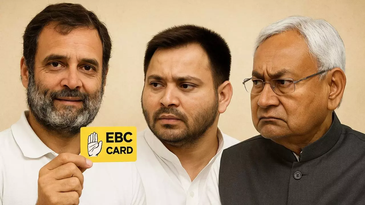 कांग्रेस का EBC दांव: राहुल गांधी का नया मास्टरस्ट्रोक, तेजस्वी और नीतीश की क्यों बढ़ी टेंशन? कांग्रेस का EBC दांव: राहुल गांधी का नया मास्टरस्ट्रोक, तेजस्वी और नीतीश की क्यों बढ़ी टेंशन?
