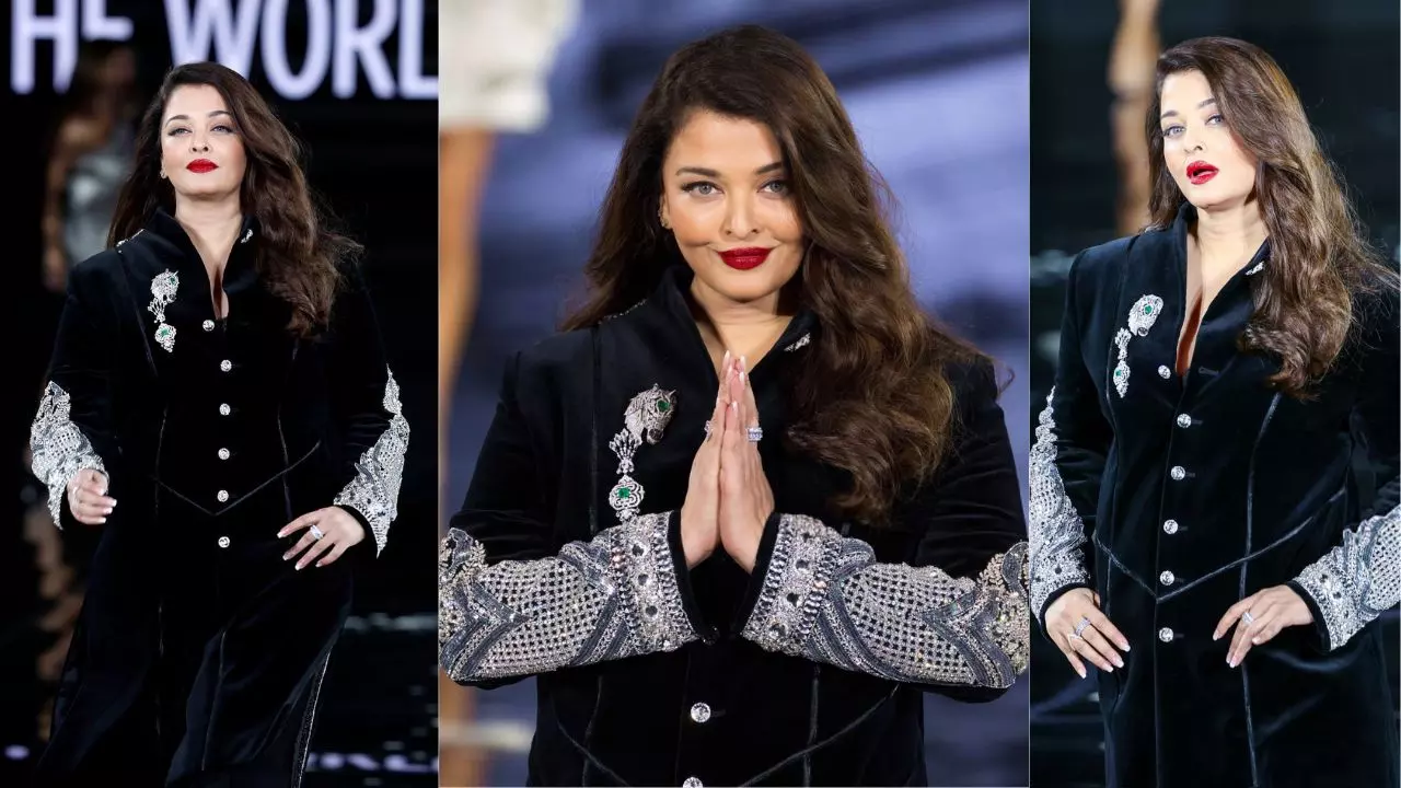 पेरिस फैशन वीक में Aishwarya Rai Bachchan का जलवा, Manish Malhotra की डायमंड स्टडेड ऑउटफिट में किया रैंप वॉक