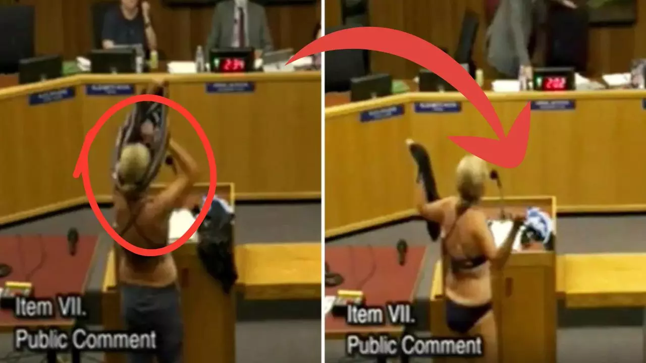 VIDEO: स्कूल की बोर्ड मीटिंग के दौरान ऐसा क्या हुआ कि महिला ने उतार दिए कपड़े, बोली- ...मुझे देखो