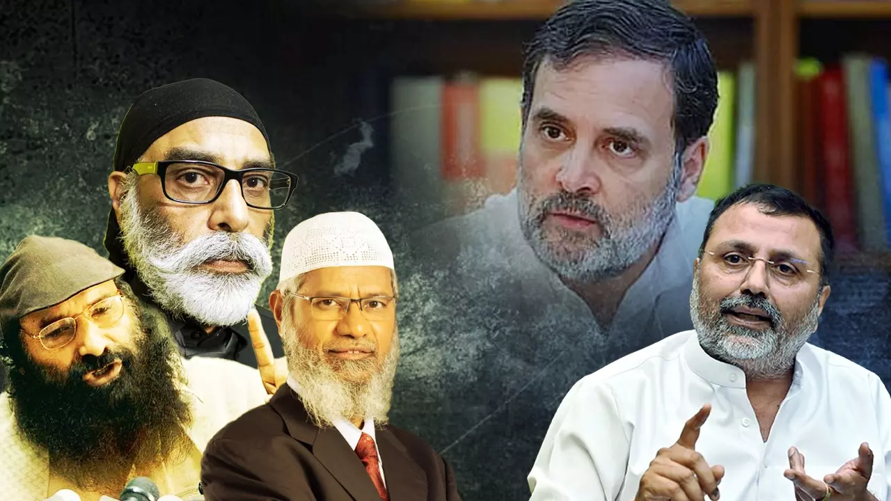 विदेश में जाकिर नाइक, पन्नू और सैयद सलाउद्दीन की भाषा बोल रहे राहुल गांधी, निशिकांत दुबे का हमला विदेश में जाकिर नाइक, पन्नू और सैयद सलाउद्दीन की भाषा बोल रहे राहुल गांधी, निशिकांत दुबे का हमला