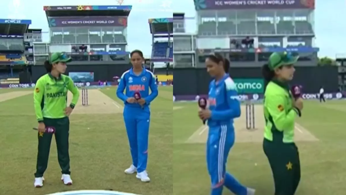 एशिया कप की तरह वर्ल्ड कप में भी छिड़ा हैंडशेक विवाद, SKY के बाद अब हरमनप्रीत कौर ने पाक कप्तान को किया नजरअंदाज-VIDEO