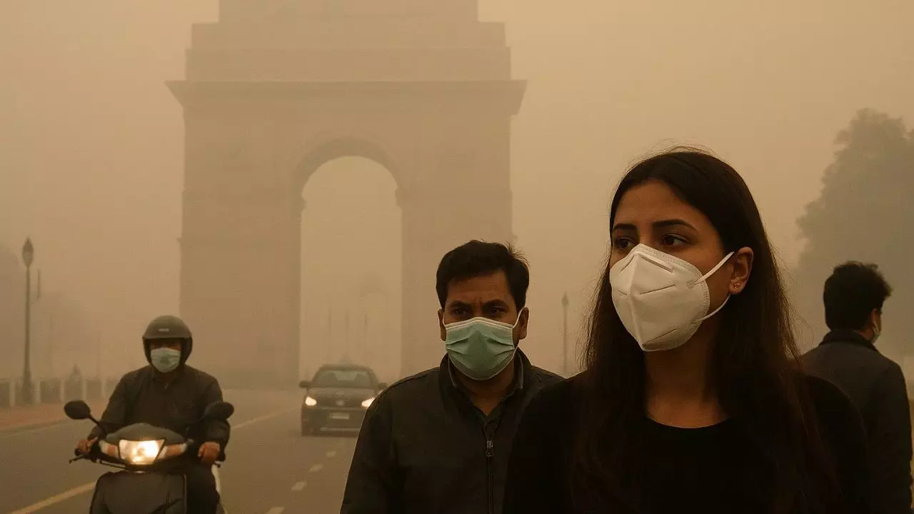 सर्दी आई नहीं कि दिल्‍ली की हवा होने लगी जहरीली, ‘Poor’ कैटेगरी के करीब पहुंचा AQI; PM 2.5 बजाने लगा खतरे की घंटी