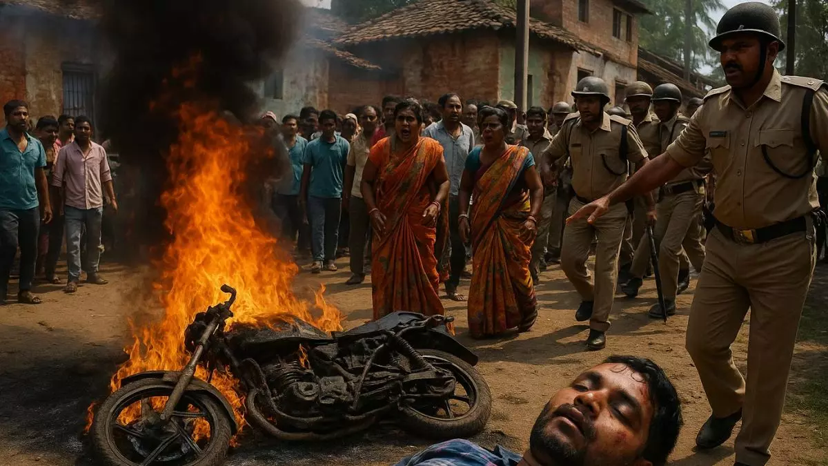 गला घोंटा, हाथ-पैर बांधे और... धनबाद में प्रेम प्रसंग में युवक की बेरहमी से हत्या, गुस्साए लोगों ने आरोपी की बाइक में लगाई आग