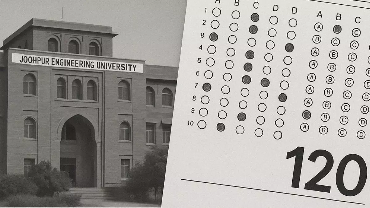 गलती या लापरवाही? जोधपुर MBM यूनिवर्सिटी में 100 अंक के पेपर में छात्रों को मिले 120 मार्क्स, VC ने एजेंसी को ठहराया जिम्मेदार