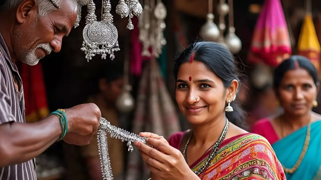 दिवाली और धनतेरस पर सर्राफा बाजार का पारा हाई! सोने को पीछे छोड़ क्यों आसमान छू रहे चांदी के दाम? दिवाली और धनतेरस पर सर्राफा बाजार का पारा हाई! सोने को पीछे छोड़ क्यों आसमान छू रहे चांदी के दाम?