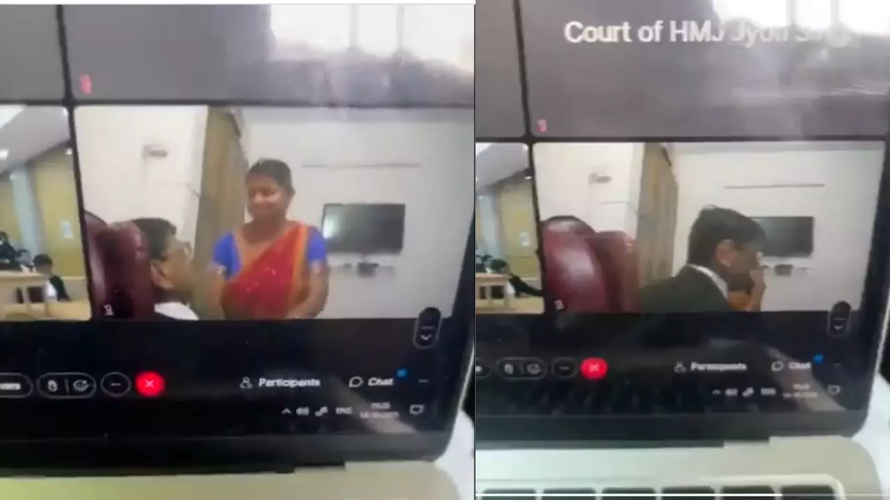 ऑनलाइन सुनवाई में वकील की शर्मनाक हरकत, महिला को जबरदस्ती किया किस, VIDEO देख यूजर्स बोले- सबूत सबके पास है ऑनलाइन सुनवाई में वकील की शर्मनाक हरकत, महिला को जबरदस्ती किया किस, VIDEO देख यूजर्स बोले- सबूत सबके पास है