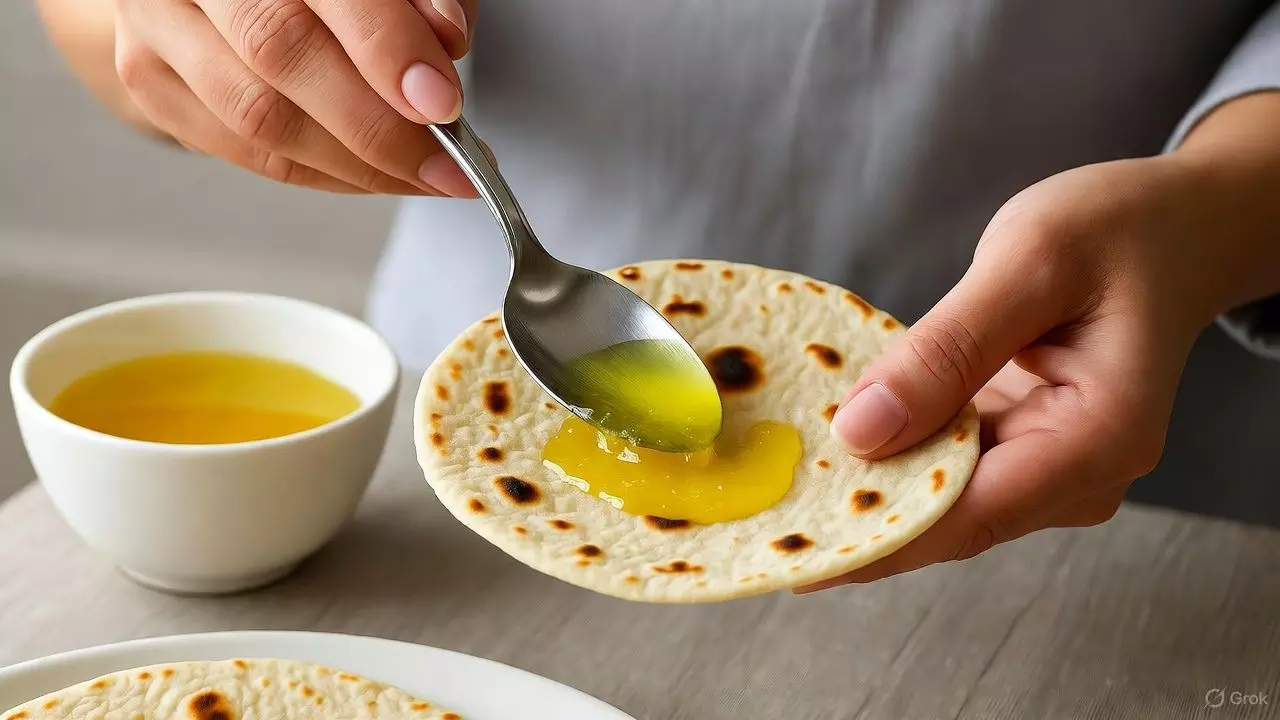 क्या रोटी पर घी लगाकर खाना सेहत के लिए सही है? जानिए आयुर्वेद नजरिया