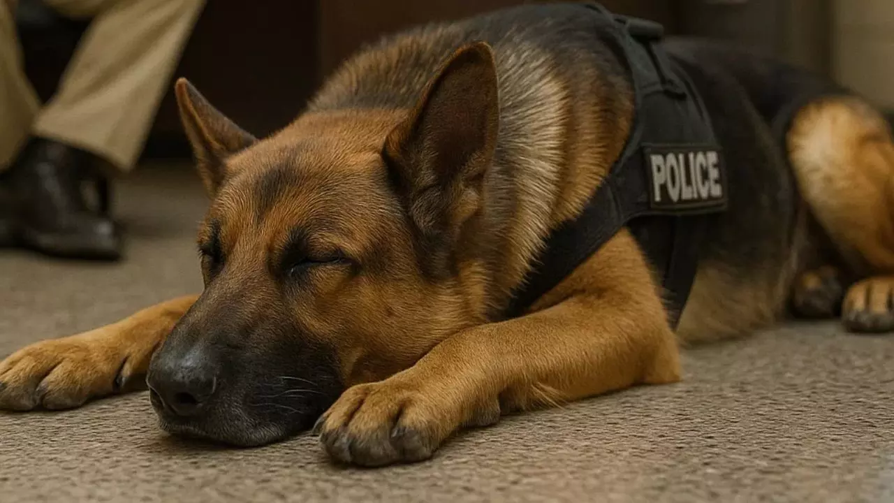 ड्यूटी पर सोना इस कुत्ते को पड़ गया भारी, कट गया बोनस; करता है पुलिस की नौकरी