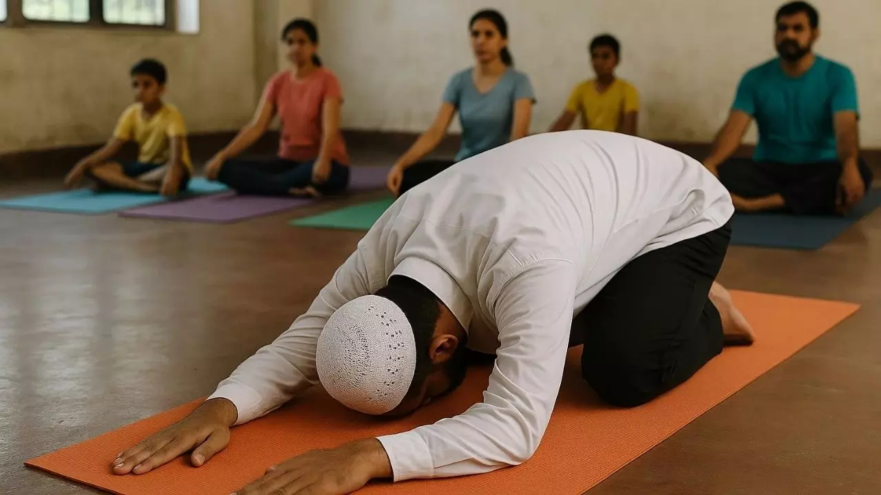 योग के नाम पर नमाज़! बुरहानपुर में आरोप के बाद मुस्लिम शिक्षक सस्पेंड, सफाई में कहा- शशांकासन को समझा गया गलत