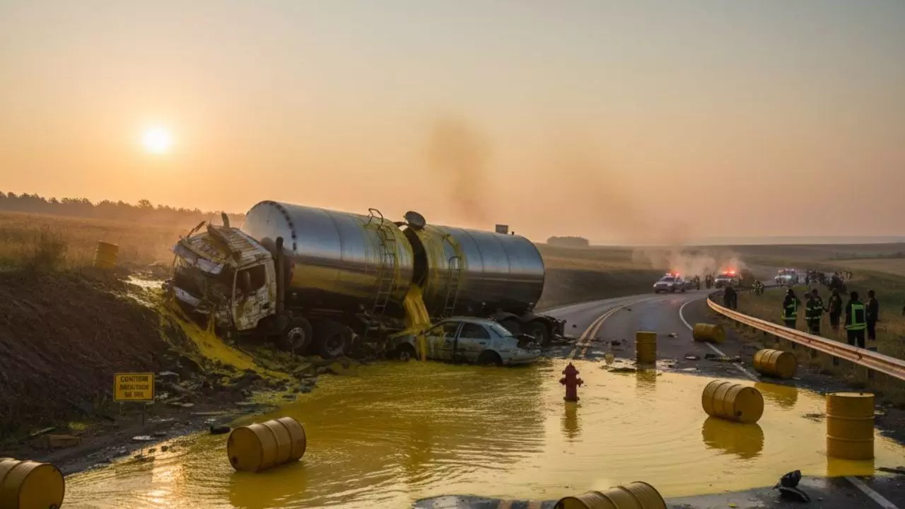 धौलपुर में पलटा सरसों तेल का टैंकर, दो घंटे में गांव ने ‘लूट’ लिया 40 टन तेल, नजारा देख दंग रह गए लोग