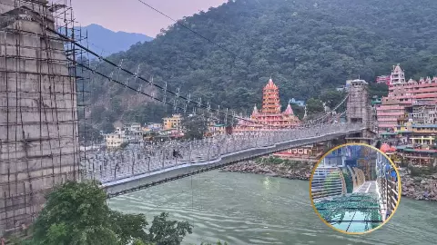 लक्ष्मण झूला का अंत और नए युग की शुरुआत! 90% तैयार हुआ ऋषिकेश का पहला ग्लास बेस्ड पुल बजरंग सेतु