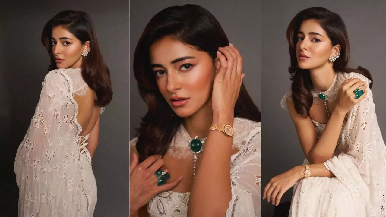 Ananya Panday ने Gayatri Devi को दी स्टाइलिश ट्रिब्यूट! 1948 का विंटेज कॉर्सेट और मनीष मल्होत्रा साड़ी में छाईं