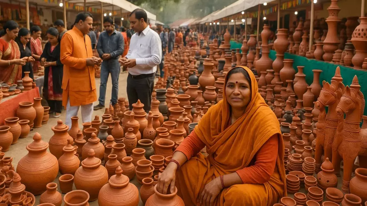 UP की मिट्टी ने रचा इतिहास: रंग लाए योगी सरकार के प्रयास, माटीकला मेलों में 4.20 करोड़ की बिक्री; हजारों कारीगर हुए आत्मनिर्भर
