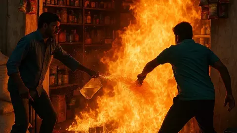 पेट्रोल डालकर दुकान में लगा दी आग... अपराधियों ने महिला से भी की मारपीट, जिंदगी और मौत की जंग लड़ रहा दुकानदार | Video