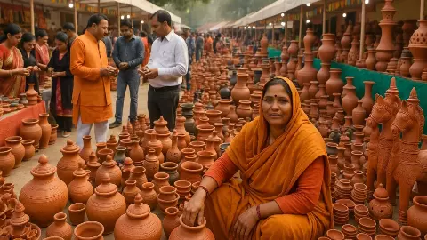 UP की मिट्टी ने रचा इतिहास: रंग लाए योगी सरकार के प्रयास, माटीकला मेलों में 4.20 करोड़ की बिक्री; हजारों कारीगर हुए आत्मनिर्भर