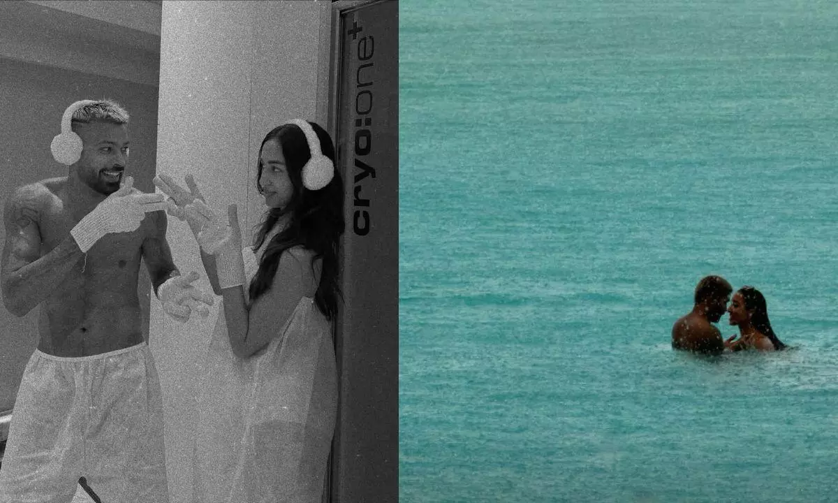 Mahieka संग समंदर में कोजी होते हुए Hardik Pandya की फोटोज वायरल