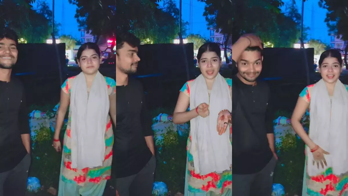 कलम चबा गईनी... MMS लीक के बाद काजल कुमारी का एक और वीडियो वायरल, सड़क किनारे किस लड़के के साथ बना रहीं रील?