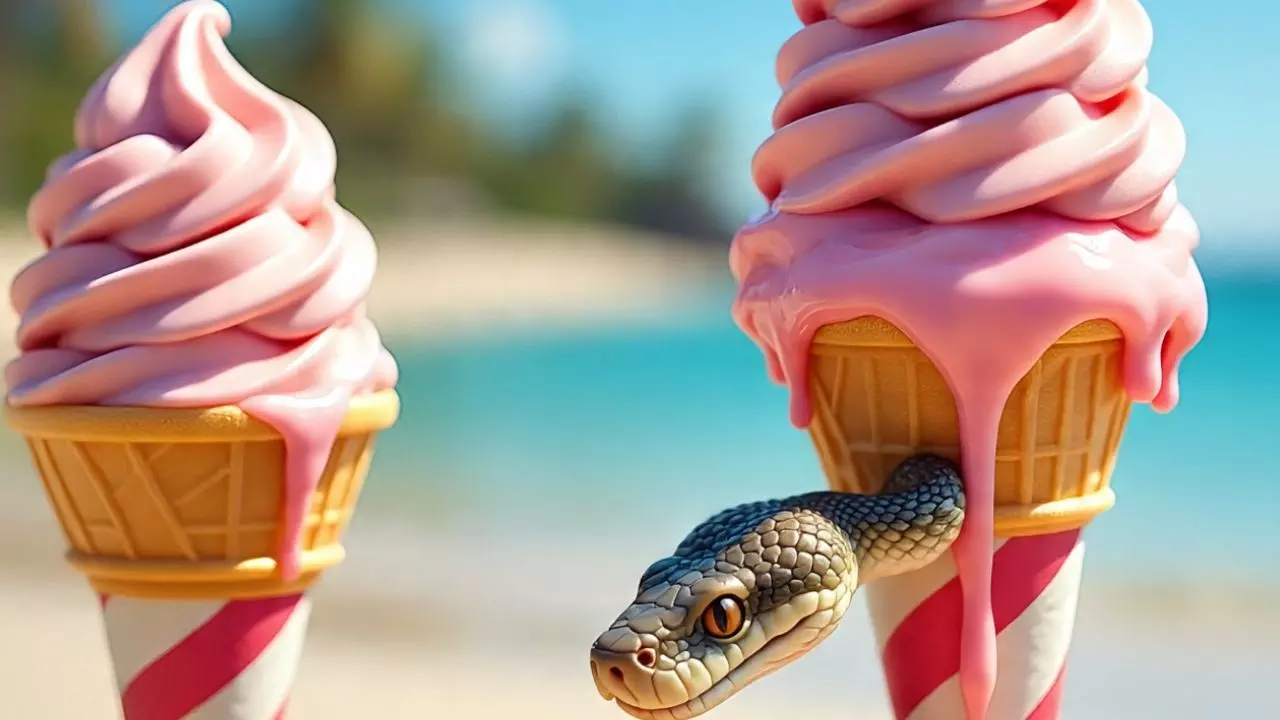 छिपकली-कॉकरोच हुआ पुराना, ट्रेंड में आया जहरीला सांप; आइसक्रीम में लिपटा ले रहा था ठंडक