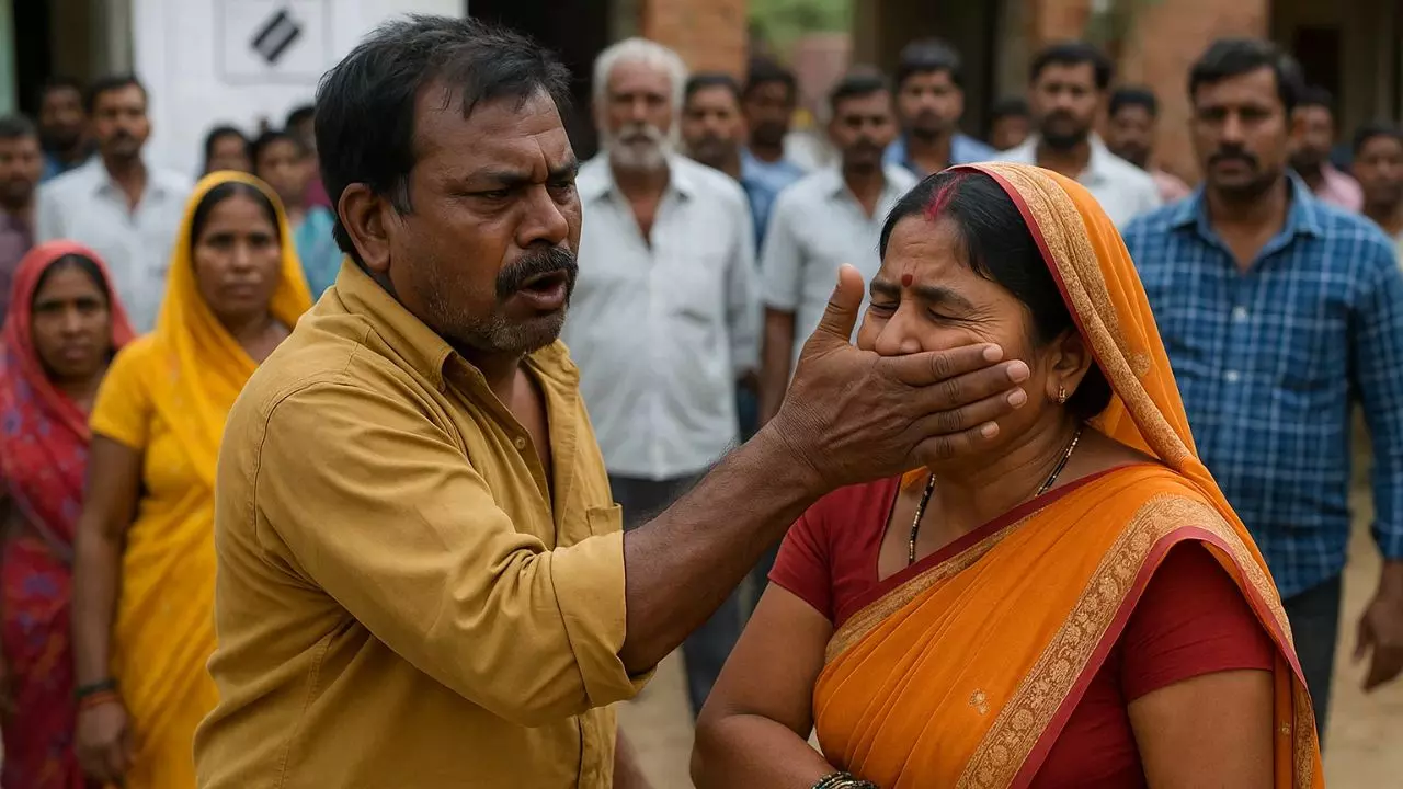 RJD की जगह बीजेपी को दिया पत्नी ने वोट, पति ने सरेआम बरसाए थप्पड़, निकाला घर से | Video Viral