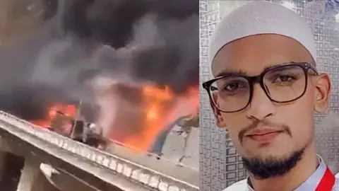 कौन है मक्का-मदीना हादसे में बचा हैदराबाद का इकलौता युवक? ड्राइवर के बगल में बैठने से बची जान, 42 भारतीयों की हुई मौत कौन है मक्का-मदीना हादसे में बचा हैदराबाद का इकलौता युवक? ड्राइवर के बगल में बैठने से बची जान, 42 भारतीयों की हुई मौत