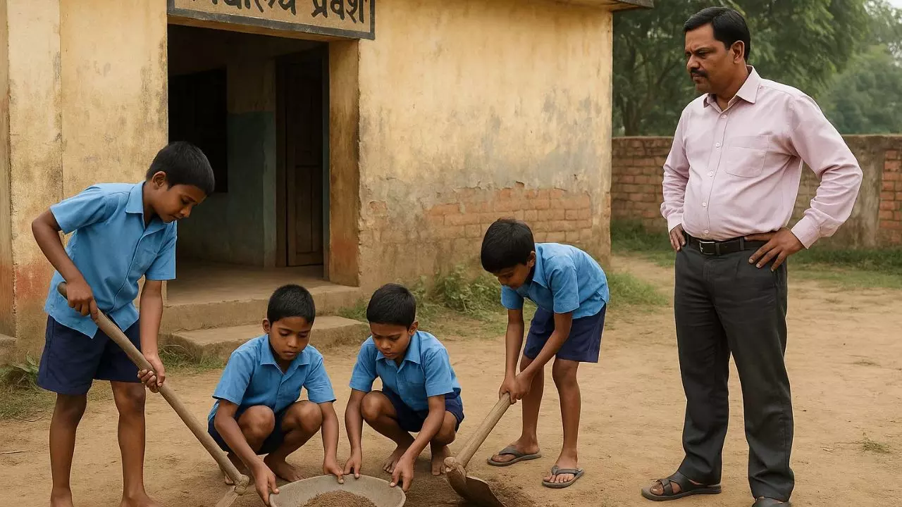 पढ़ेंगे नहीं तो और क्या करेंगे?हेडमास्टर की हरकत से शर्मशार झारखंड, पढ़ाई के नाम पर छात्रों से करवाई जा रही थी मजदूरी