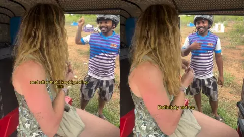 पहले की S*X की मांग फिर पैंट उतारकर करने लगा... सोलो रोड ट्रिप कर रही न्यूज़ीलैंड की लेडी टूरिस्ट से श्रीलंका में बदसलूकी | Video पहले की S*X की मांग फिर पैंट उतारकर करने लगा... सोलो रोड ट्रिप कर रही न्यूज़ीलैंड की लेडी टूरिस्ट से श्रीलंका में बदसलूकी | Video