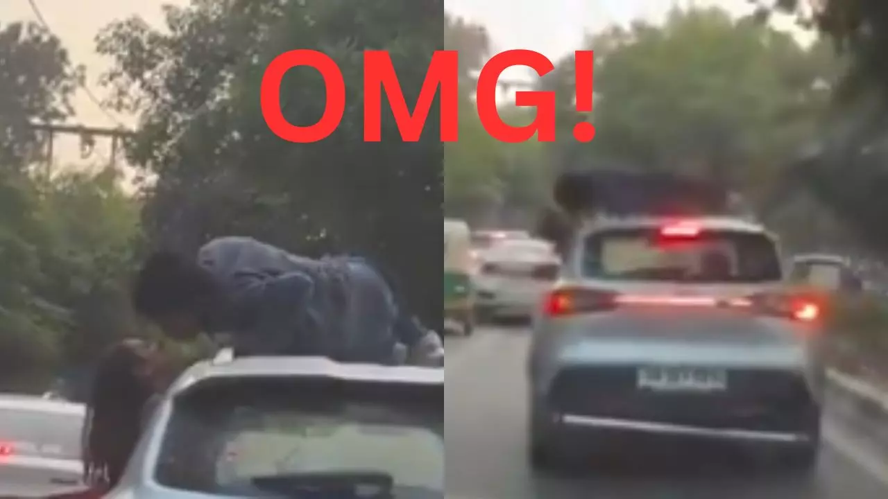 हमारे सोनू की तो अभी शादी भी नहीं हुई थी... चलती कार पर आशिक का खतरनाक ड्रामा! वायरल Kiss वीडियो पर दिल्ली पुलिस ने लगाया ठिकाने?