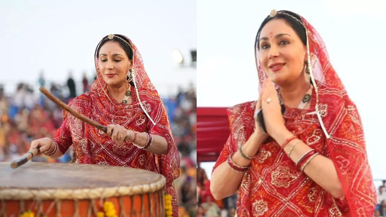 दीया कुमारी ने की घूमर महोत्सवकी शुरुआत, खुद बजाया नगाड़ा, 6 हजार महिलाओं ने किया घूमर डांस