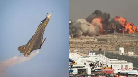 Dubai Airshow में क्रैश हुआ Tejas Fighter Jet, जमीन पर गिरकर हुआ धुआं-धुआं- देखें VIDEO Dubai Airshow में क्रैश हुआ Tejas Fighter Jet, जमीन पर गिरकर हुआ धुआं-धुआं- देखें VIDEO