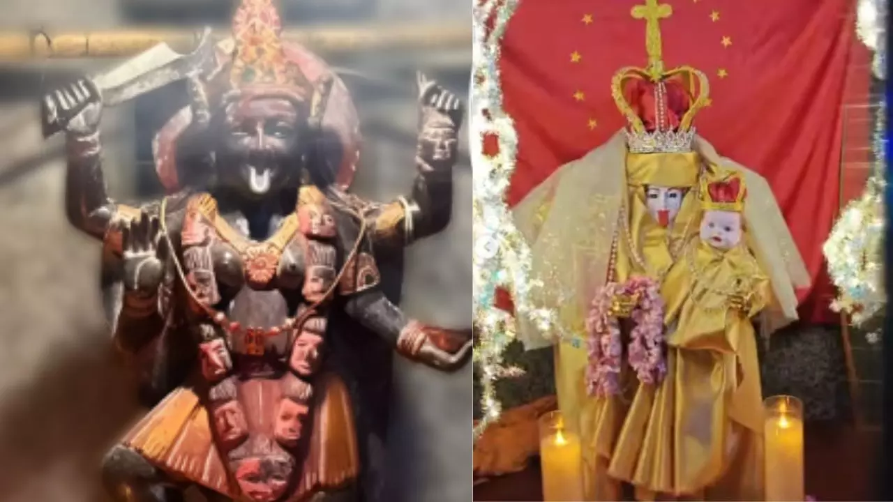 भगवान का भी हो गया धर्मांतरण! मां काली की मूर्ति को बना दिया मदर मैरी, यूजर्स बोले - पुजारी को गिरफ्तार करो