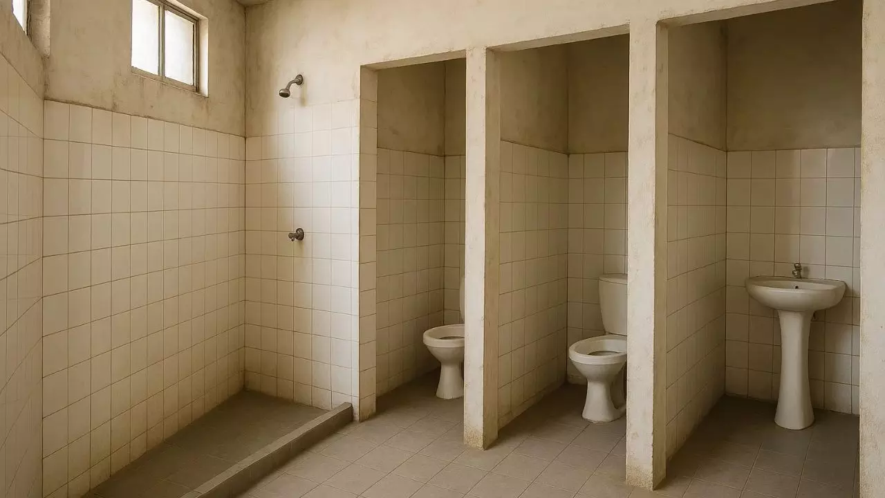 इस गर्ल्स हॉस्टल के टॉयलेट और बाथरूम के दरवाजे तक हैं गायब, ट्यूबवेल का पानी पीने को मजबूर लड़कियां