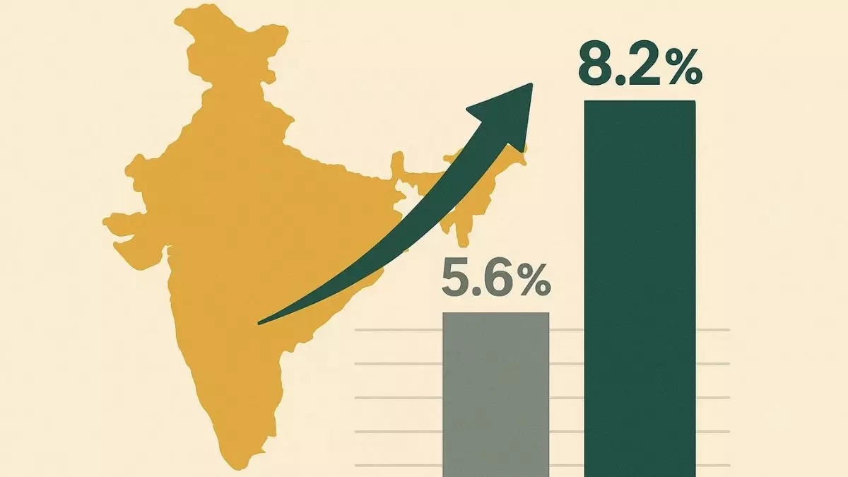 भारत की GDP ने दिया बड़ा सरप्राइज! दूसरी तिमाही में 8.2% की दमदार ग्रोथ, मैन्युफैक्चरिंग सेक्टर बना इंजन