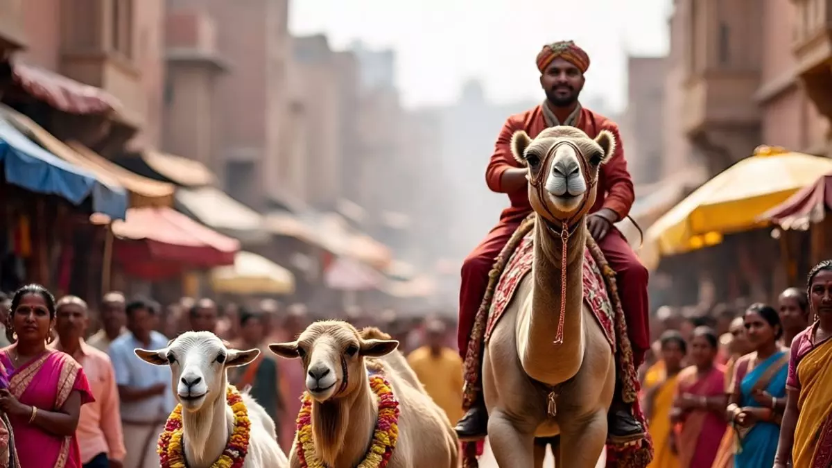 राजस्थान की अनोखी शादी, बकरी और ऊंट के साथ निकली बारात, शहर में लग गया जाम