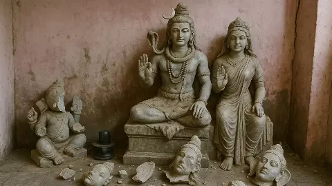 कोटा में शिव मंदिर में तोड़फोड़, शिव परिवार की मूर्तियां खंडित, हिंदू संगठनों में आक्रोश
