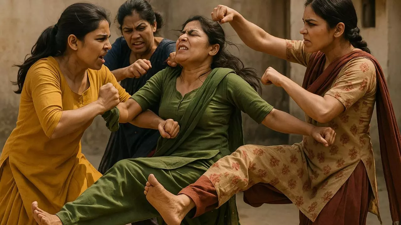 चंडीगढ़ में महिलाओं की खौफनाक लड़ाई, जमकर चले लात-घूंसे और डंडे, बाल खींचकर जमीन पर पटक-पटक के मारा