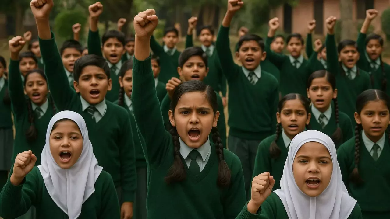 गीता जयंती पर स्कूली बच्चों को लगवाए गए अल्लाह हू अकबर नारे, पैरेंट्स ने काटा बवाल; प्रभारी प्राचार्य पर हुआ एक्शन