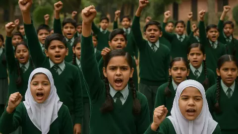 गीता जयंती पर स्कूली बच्चों को लगवाए गए अल्लाह हू अकबर नारे, पैरेंट्स ने काटा बवाल; प्रभारी प्राचार्य पर हुआ एक्शन