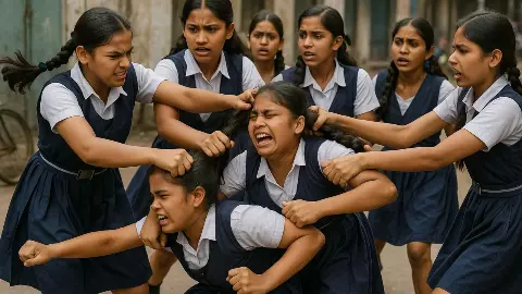 मुजफ्फरपुर में बॉयफ्रेंड को लेकर कहासुनी, बीच सड़क लड़कियों के बीच हुई मारपीट; लोगों ने बनाया वीडियो