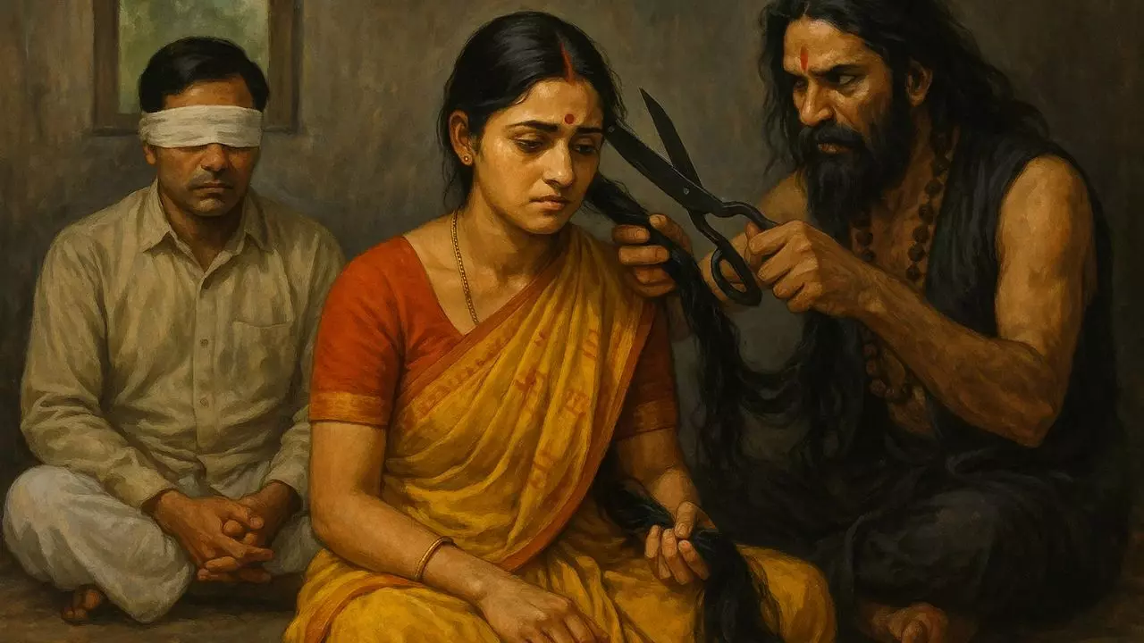 बेटे की चाह में पति हुआ अंधा, तांत्रिक के कहने पर पत्नी के काटे बाल, ब्लेड से फाड़ा सिर, फिर कब्रिस्तान में जाकर जलाए