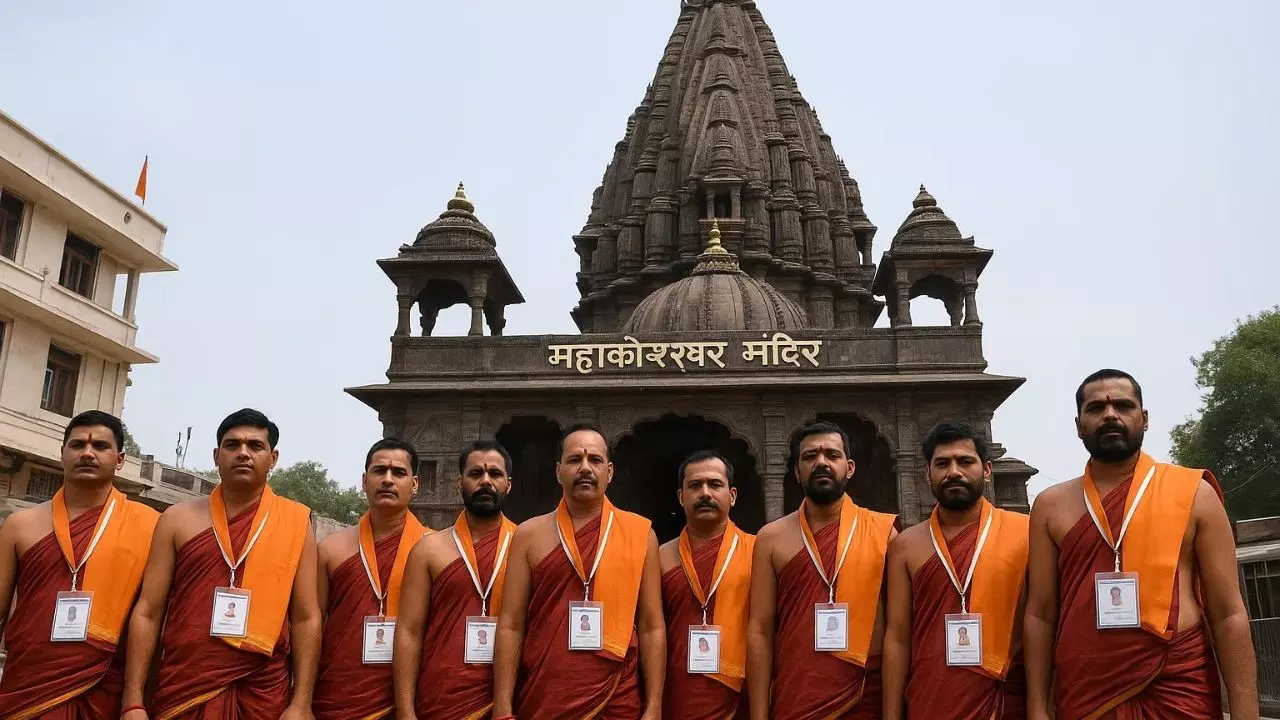 महाकालेश्वर मंदिर में नया नियम, पुजारियों के लिए अनिवार्य ड्रेस कोड लागू आखिर क्यों पहनना होगा गले में आईडी कार्ड?