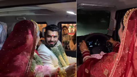 लुधियाना की दुल्हन का अनोखा अंदाज, डोली और पालकी नहीं खुद THAR ड्राइव कर पहुंची ससुराल, लोग हुए फिदा लुधियाना की दुल्हन का अनोखा अंदाज, डोली और पालकी नहीं खुद THAR ड्राइव कर पहुंची ससुराल, लोग हुए फिदा