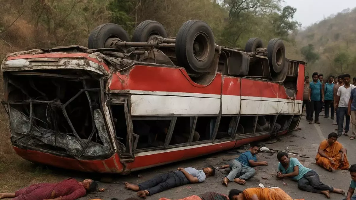 Road Accident: आंध्र प्रदेश के घाट रोड पर बस पलटने से 9 लोगों की मौत, कई घायल; CM नायडू बोले- यह दिल दहला देने वाला