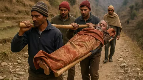 सुंदर पहाड़, बदहाल ज़िंदगी! सड़क के अभाव से चमोली में बीमार को 5 किमी कंधे पर ढोकर अस्पताल पहुंचाने की मजबूरी सुंदर पहाड़, बदहाल ज़िंदगी! सड़क के अभाव से चमोली में बीमार को 5 किमी कंधे पर ढोकर अस्पताल पहुंचाने की मजबूरी
