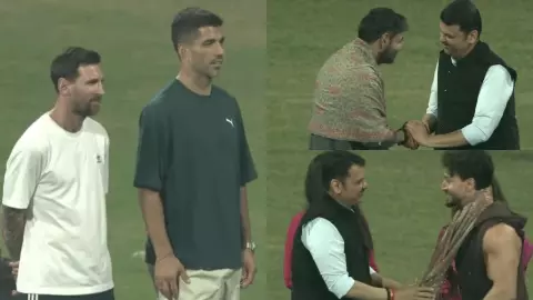 क्या अजय देवगन और टाइगर श्रॉफ के आगे मेसी को फडणवीस ने किया नजरअंदाज? वीडियो जमकर हो रहा वायरल क्या अजय देवगन और टाइगर श्रॉफ के आगे मेसी को फडणवीस ने किया नजरअंदाज? वीडियो जमकर हो रहा वायरल